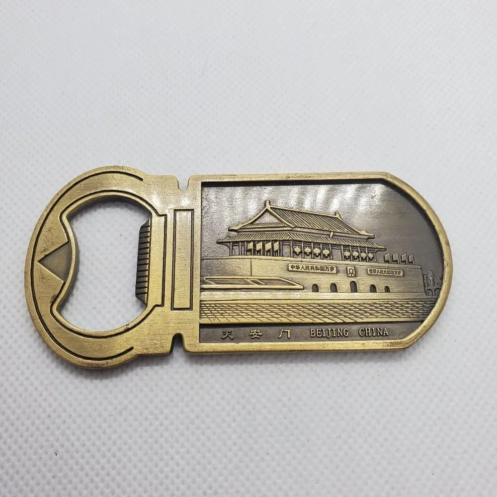 Gold Beijing China Bottle Opener